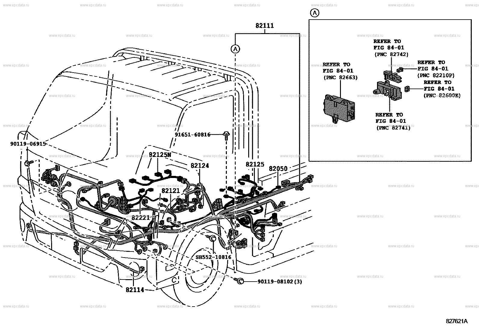 Wiring & clamp for Toyota Dyna / Toyoace XKU710 - Auto parts