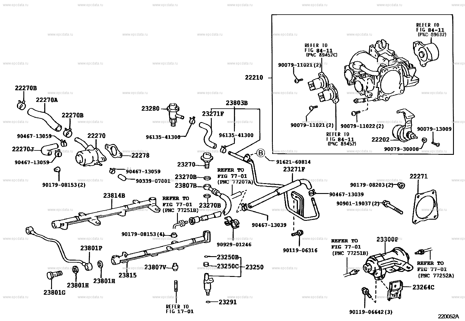 Fuel injection system for Toyota Soarer UZZ31 Genuine parts